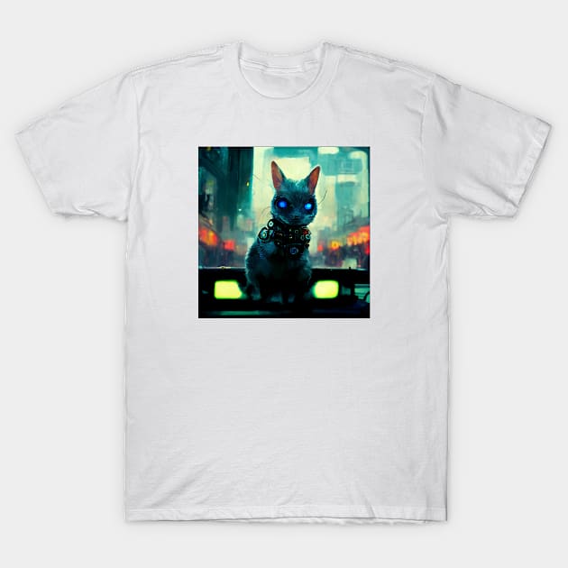 cat robot cyberpunk | Cat Gift T - Shirt T-Shirt T-Shirt by callejon